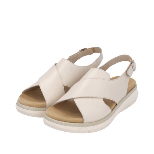Pantofi dama casual, Remonte D2K56-60 din piele naturala, crem - Img 3