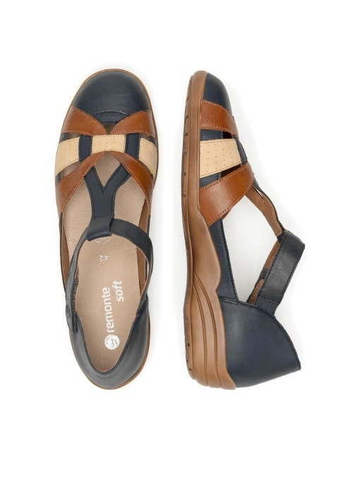 Pantofi dama de vara din piele naturala, Remonte R7601-14, bleumarin - Img 4