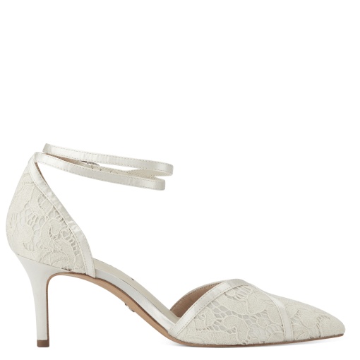 Pantofi dama decupati macrame, 24414/20 474 Ivory - Img 2