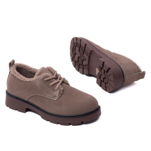 Pantofi dama din piele intoarsa, Karisma J8J870012B B2-I, taupe - Img 4