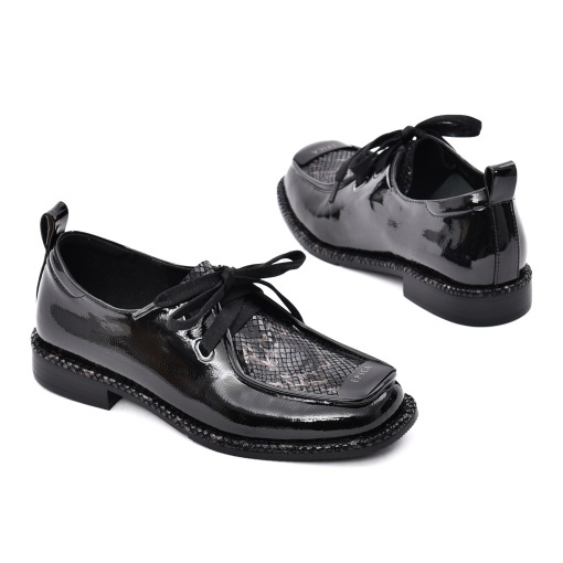 Pantofi dama din piele naturala lacuita, Epica, F6F680004A 45-L, negru - Img 3