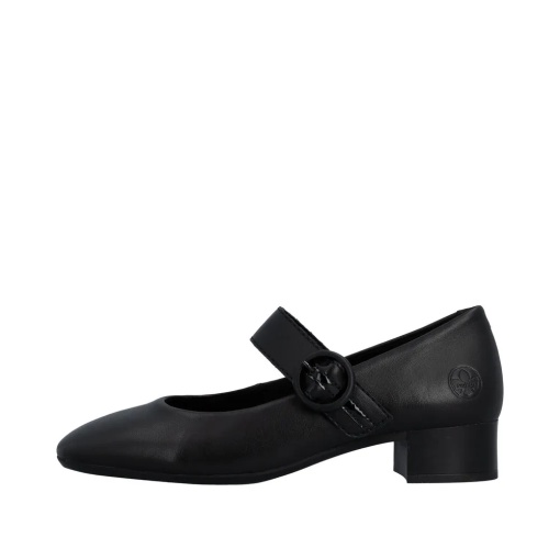 Pantofi dama din piele naturala, Rieker 43455-00, negru - Img 5