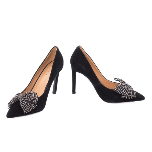 Pantofi dama eleganti din piele naturala intoarsa, Epica, 36A122-A1517-015A2, negru - Img 3
