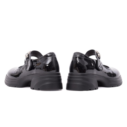 Pantofi dama eleganti din piele naturala lacuita, PASS Collection 1MA90003A 01-L, negru - Img 6