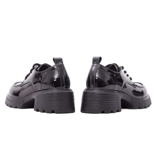 Pantofi dama eleganti din piele naturala lacuita, PASS Collection 1MA90002A 01-L, negru - Img 6