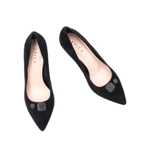 Pantofi dama, piele naturala intoarsa, HMHM00038B L2-I, negru - Img 5