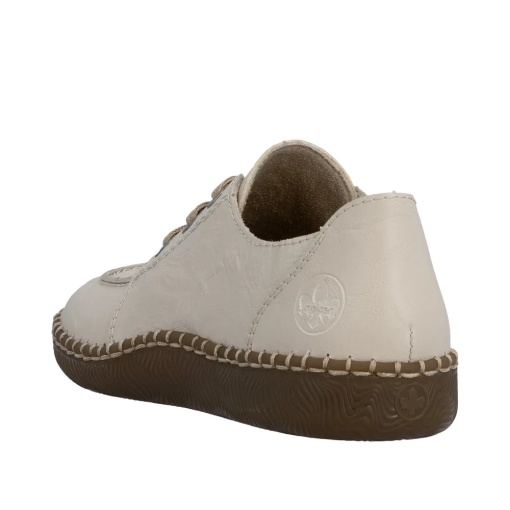 Pantofi dama, piele naturala, Rieker N2402-60, bej - Img 4
