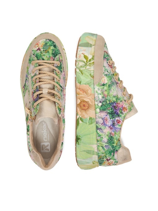 Pantofi dama sport din material textil, Rieker M7711-91, multicolor - Img 7