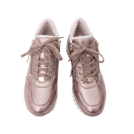 Pantofi dama sport din piele ecologica metalizata, Caprice 9-26201-43 341 TAUPE METALLIC - Img 5