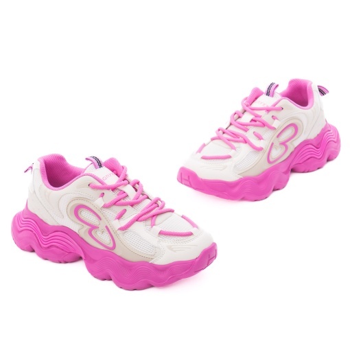 Pantofi dama sport din piele mix, Gryxx 0G36398 81-Z, fuchsia - Img 2