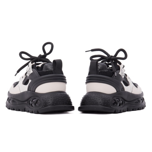 Pantofi dama sport din piele mix, Gryxx Z69059-2B 01-Z, negru - Img 6