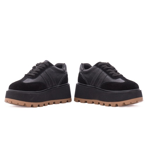 Pantofi dama sport din piele naturala, Feeling, 2510, negru - Img 5
