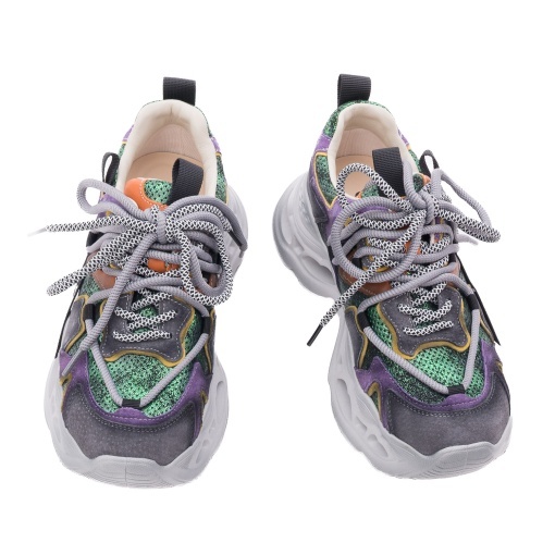 Pantofi dama sport din piele naturala, Gryxx, 1LY90011A 15-N, multicolor - Img 4