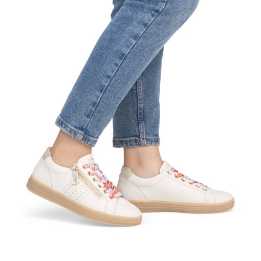 Pantofi dama sport, piele naturala, D2C03-80, multicolor - Img 2