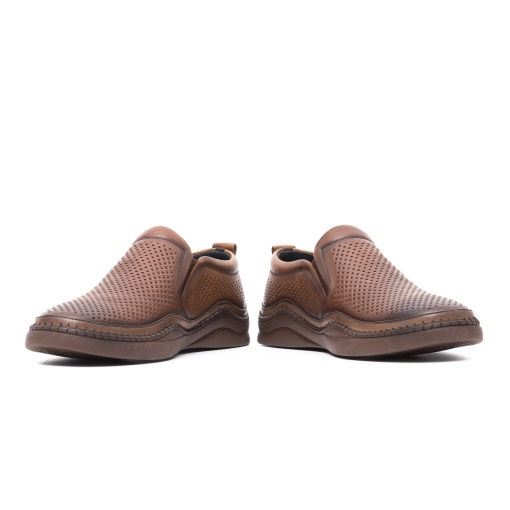 Pantofi de vara barbati stil mocasin, E6E640003B 02-N, coniac - Img 4