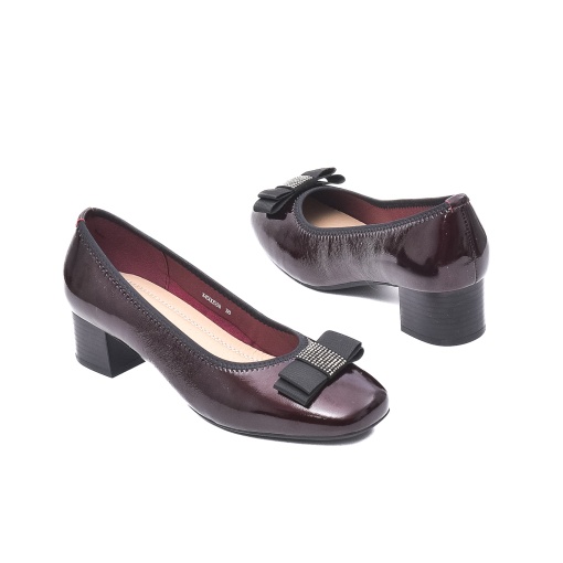 Pantofi eleganti cu toc mic piele naturala, X4X450053B 23-L - Img 7