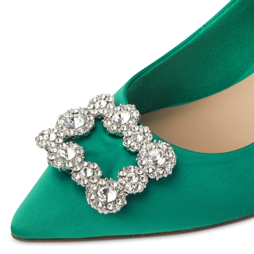 Pantofi eleganti dama, 22430/20 726 green satin - Img 6