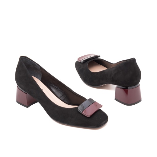 Pantofi eleganti dama, piele intoarsa, OE10633-610-724 negru - Img 3