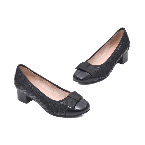 Pantofi eleganți din piele naturală texturată,V4VA50024B 01-E - Img 2