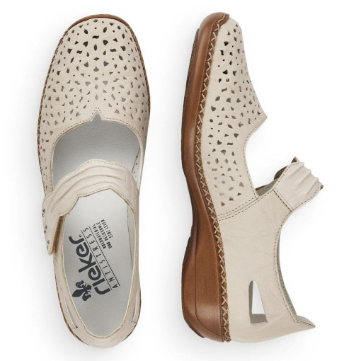 Pantofi slip-on Rieker de damă cu model perforat 41399-60 - Img 3