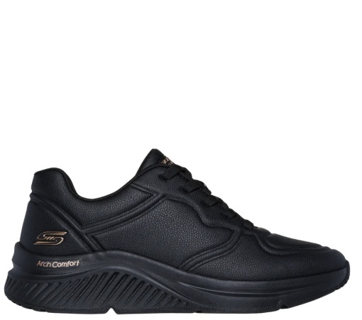 Pantofi sport damă Skechers BOBS Arch Comfort 117560-BBK, negri, piele ecologică - Img 5