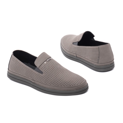 Pantofi vara bărbătești Otter J2J260015D 14-N din piele naturala, gri - Img 3