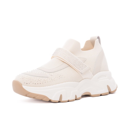 Pantofi vara dama PASS Collection, 2USL60006B 03-T din material textil, bej
