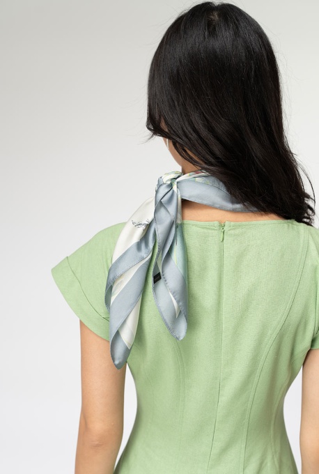Rochie de in uni cu croi amplu YANIRA, Hermosa, olive - Img 5