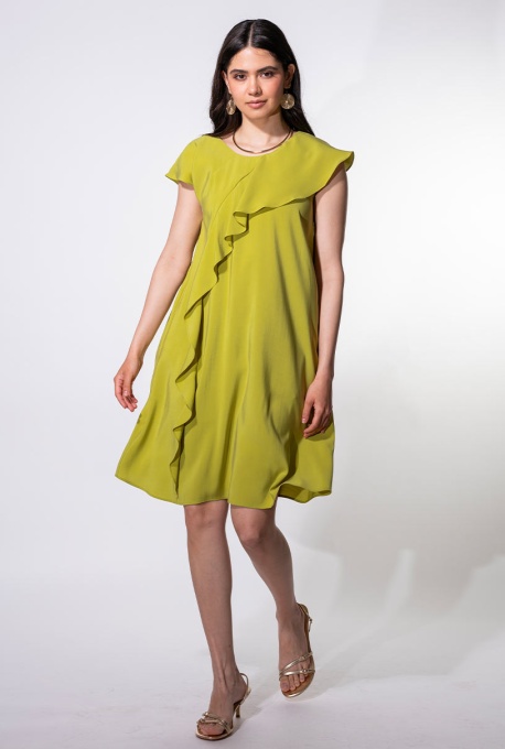 Rochie din rayon MARUSIA, Hermosa, lime - Img 6