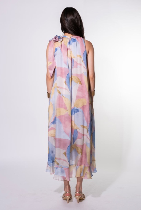 Rochie lejera din satin cu imprimeu abstract XIMENA, Hermosa, multicolor - Img 9