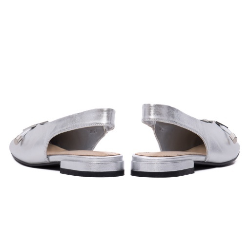 Sabot cu bareta dama din piele naturala, Epica 7QXS80016B 18-N, argintiu - Img 6