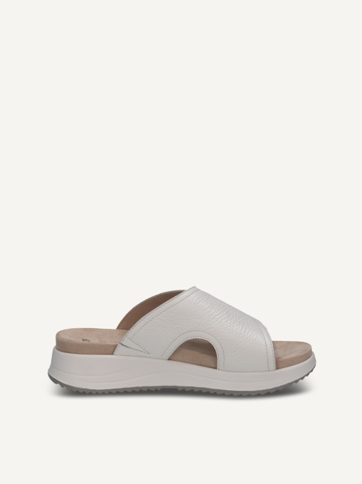 Saboti dama din piele naturala, Caprice 9-27209-46 105 WHITE DEER, alb - Img 2