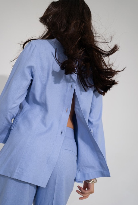 Sacou dama uni din in PARMA, Hermosa, bleu - Img 16