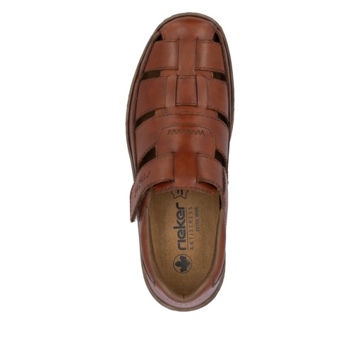 Sandale bărbătești casual, Rieker 03578-24 din piele naturala, maro - Img 7