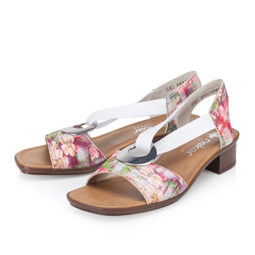 Sandale casual dama cu aspect floral, 62662-90 - Img 6