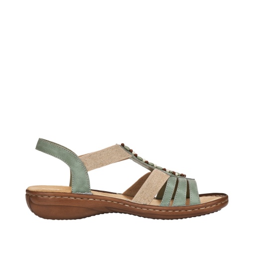 Sandale dama casual, piele ecologica, 60851-52, olive - Img 3