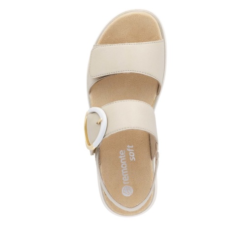 Sandale dama casual, Remonte D2K50-80 din piele naturala, crem - Img 7