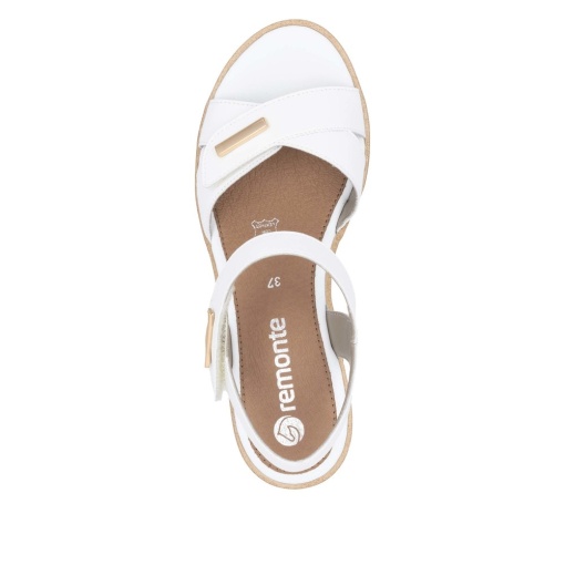 Sandale dama casual, Remonte R6266-80 din piele naturala, alb - Img 7