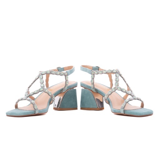 Sandale dama din piele intoarsa, ALMA EN PENA V263004 SUEDE JADE, verde - Img 5