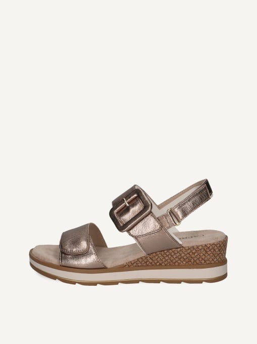 Sandale dama din piele naturala, Caprice 9-28753-42 341 TAUPE METALLIC, taupe metalizat - Img 4