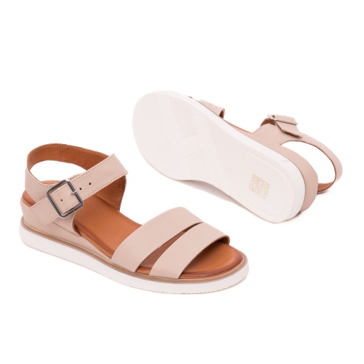Sandale dama din piele naturala, Dogati, 052 83-811-NAKET, crem - Img 4