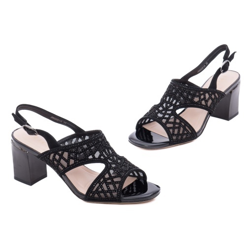 Sandale dama din piele naturala intoarsa, Epica JIJI60051A 01-I, negru - Img 2