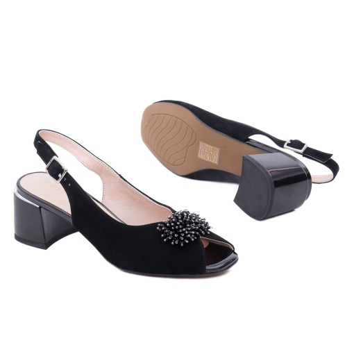 Sandale dama din piele naturala intoarsa, Epica JIJI80009B 01-I, negru - Img 4