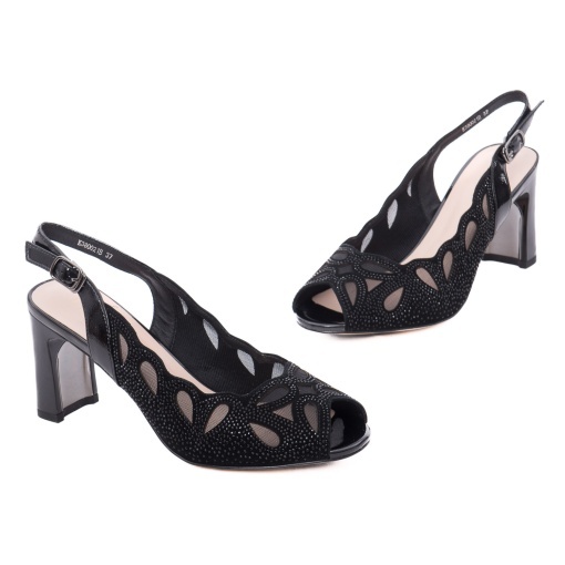 Sandale dama din piele naturala intoarsa, Epica K3K380021B 01-I, negru - Img 2