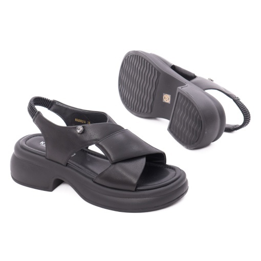 Sandale dama din piele naturala, Karisma 9NMA80001A 01-N, negru - Img 4