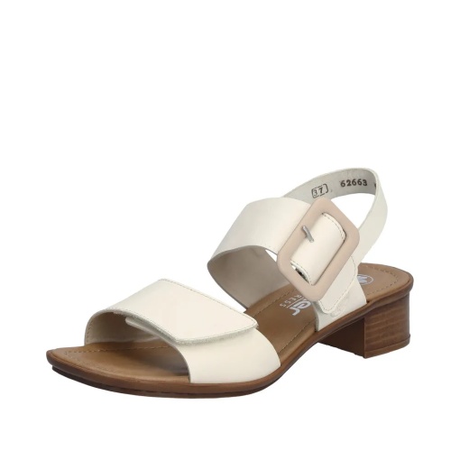 Sandale dama din piele naturala, Rieker 62663-61, bej - Img 2