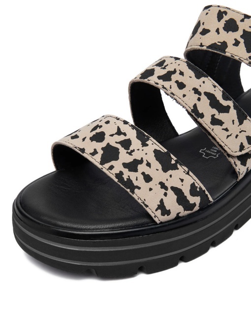Sandale Damă Remonte D3N50-60 Bej Animal Print Piele Naturală - Img 6