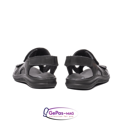 Sandale de barbat, piele naturala, IC702730 Negru - Img 7