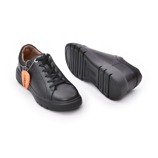 Sneakers bărbați din piele naturală Impronte Venier Derby IM62000A 062, negri — talpă și detalii