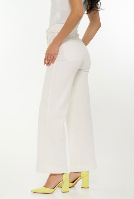 Blugi dama din denim BLUGI 15800, alb - Img 3